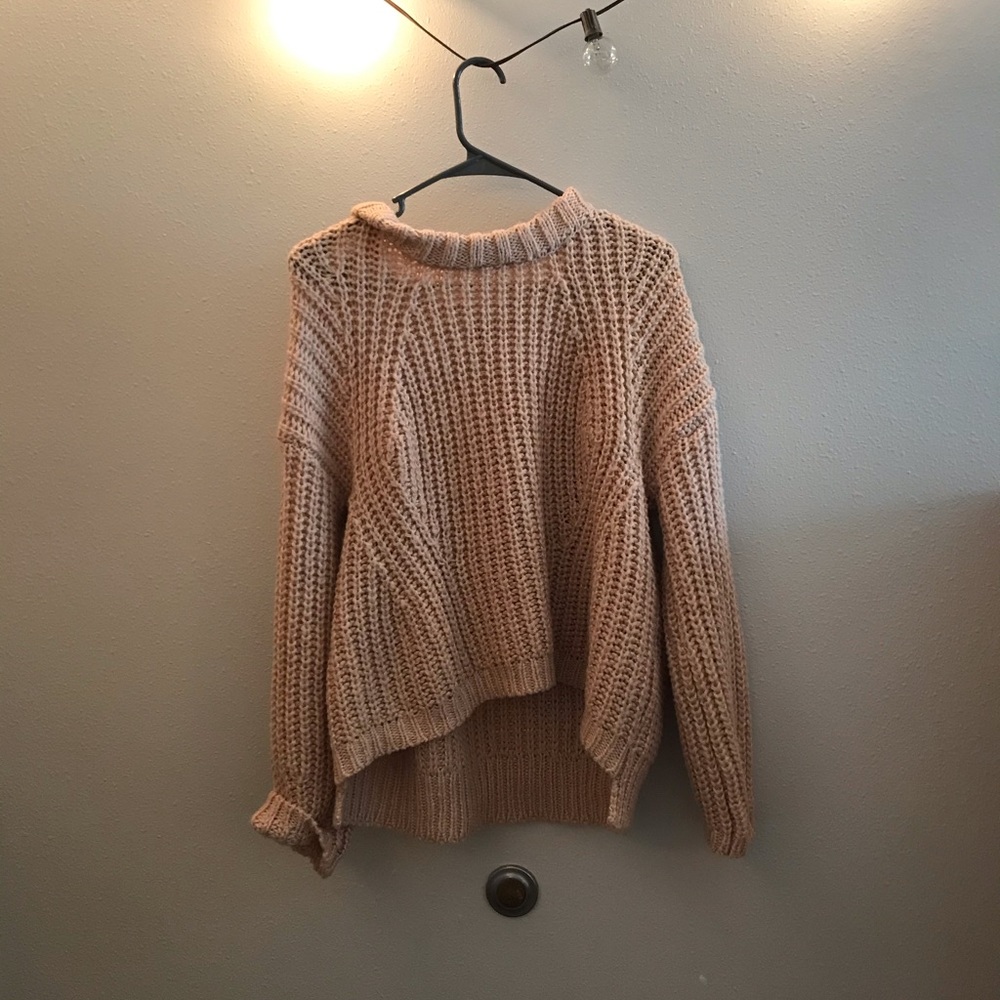 Soft Pink Sweater - partial crop